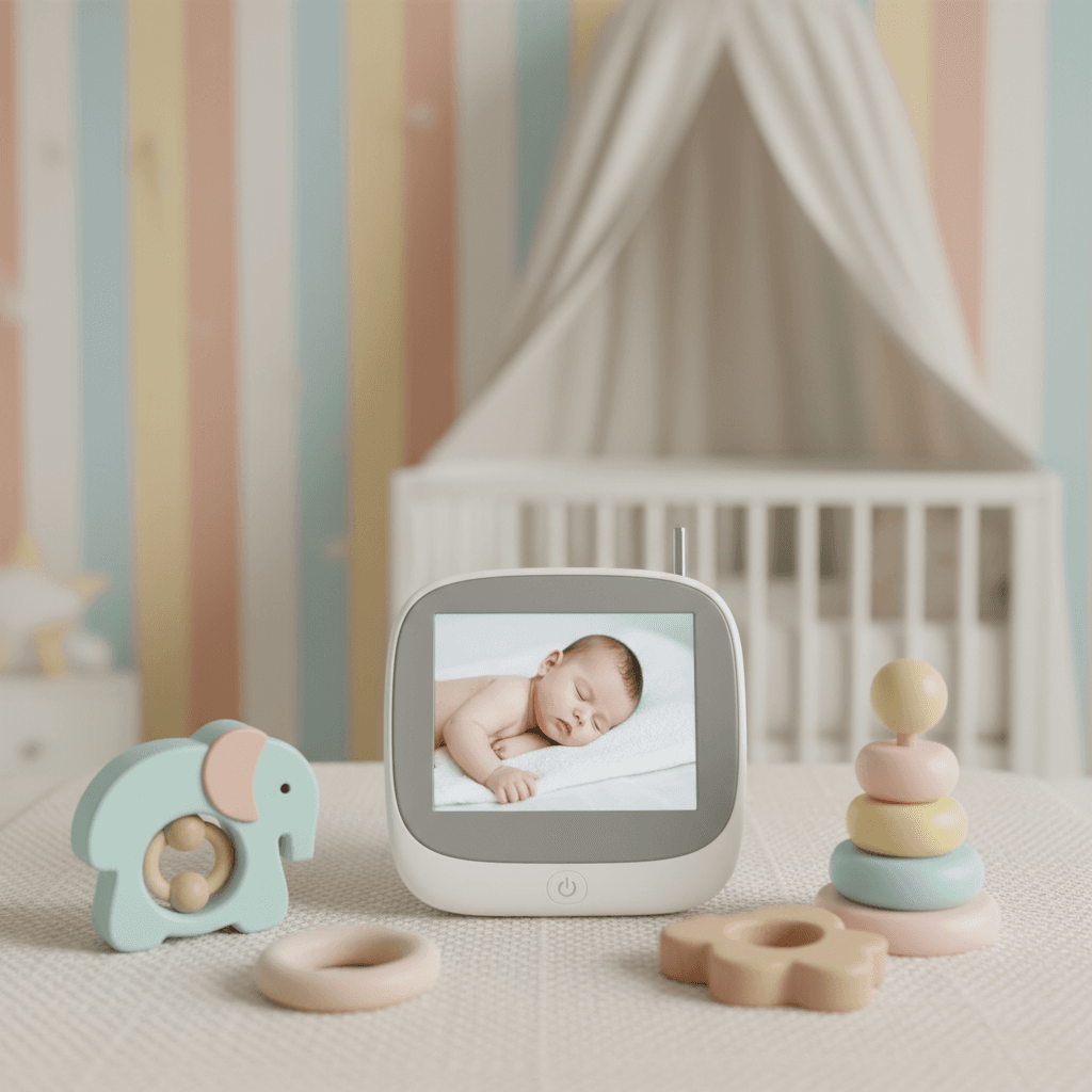 Babyphone Vidéo 5" — Vision Nocturne + Berceuses - Image 1