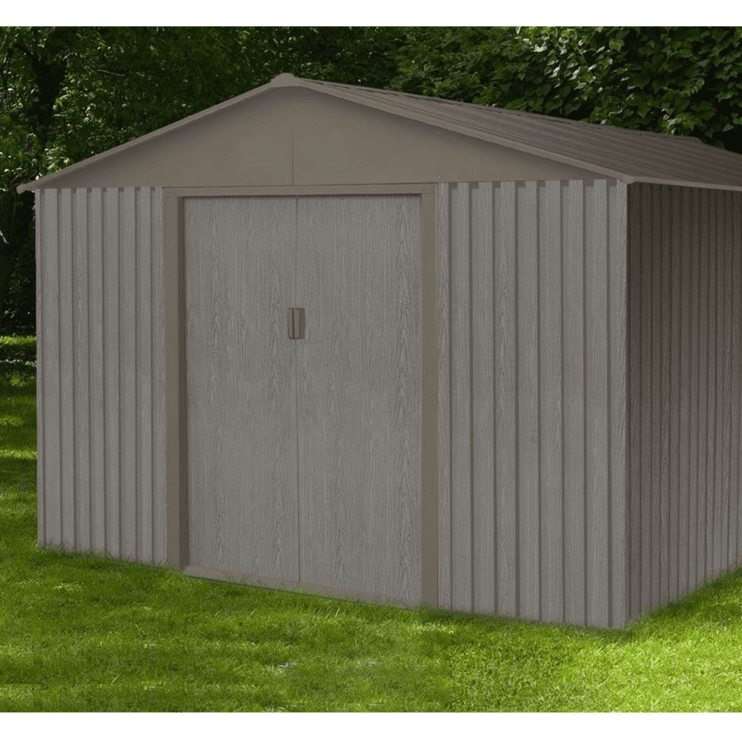 Abri de jardin métal aspect bois - Image 1